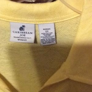 Caribbean Joe Tops - Caribbean Joe yellow top size 2X Caribbean Joe Tops - Caribbean Joe yellow top size 2X